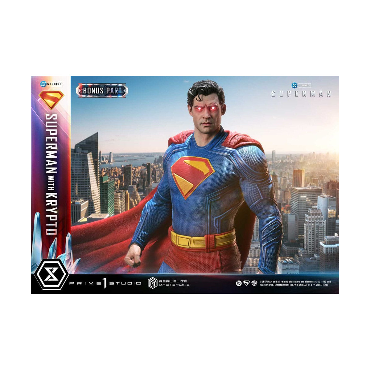 Prime 1 Studio - Superman con Krypto Bonus Version - Real Elite Masterline Series 1/3