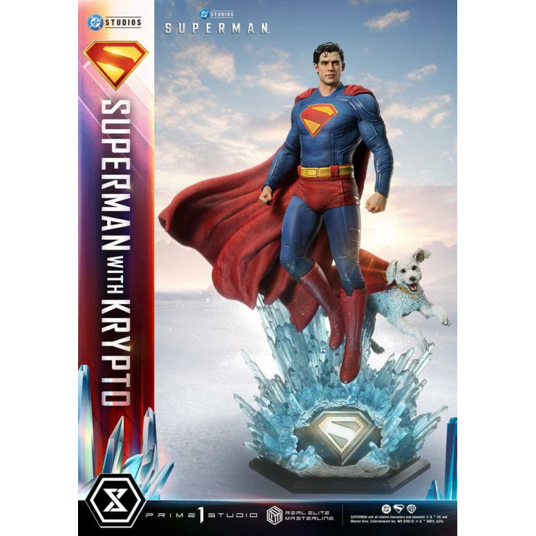 Prime 1 Studio - Superman con Krypto Bonus Version - Real Elite Masterline Series 1/3