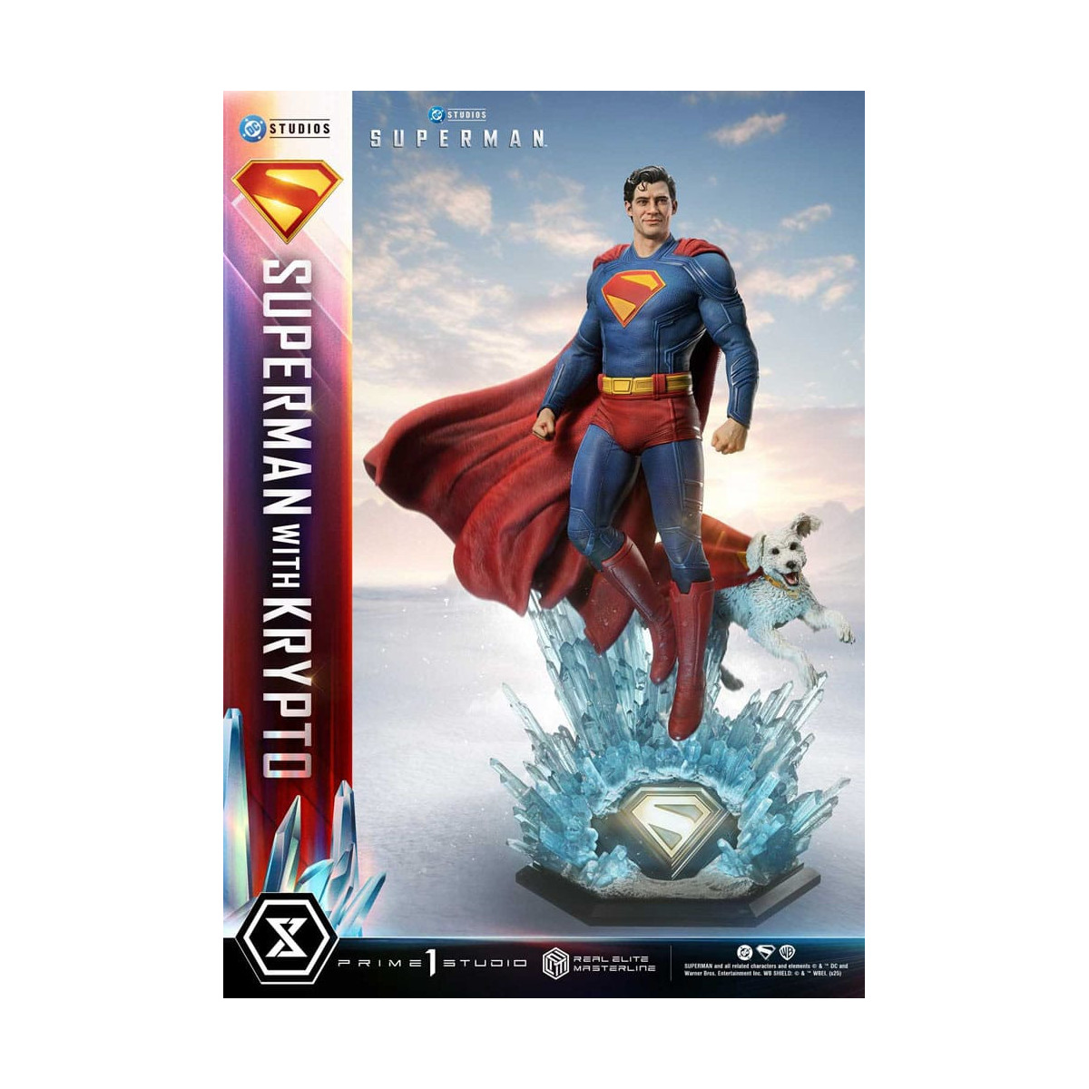 Prime 1 Studio - Superman con Krypto Bonus Version - Real Elite Masterline Series 1/3