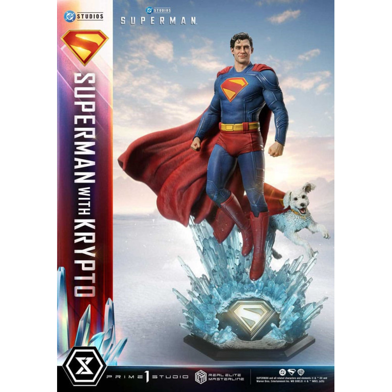 Prime 1 Studio - Superman con Krypto Bonus Version - Real Elite Masterline Series 1/3
