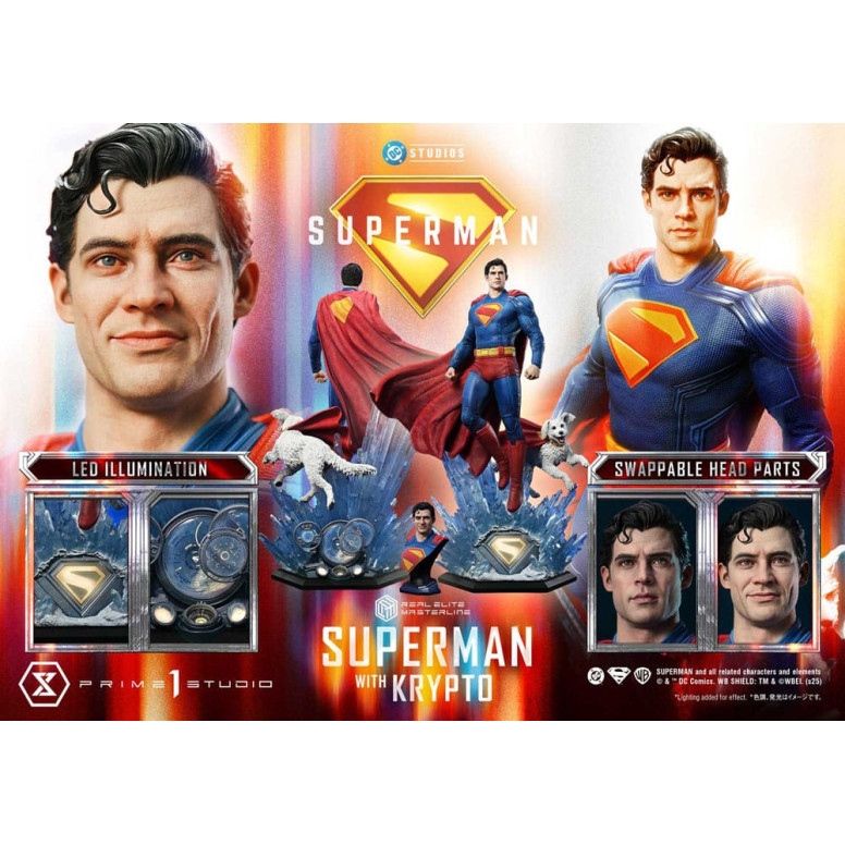 Prime 1 Studio - Superman con Krypto Bonus Version - Real Elite Masterline Series 1/3