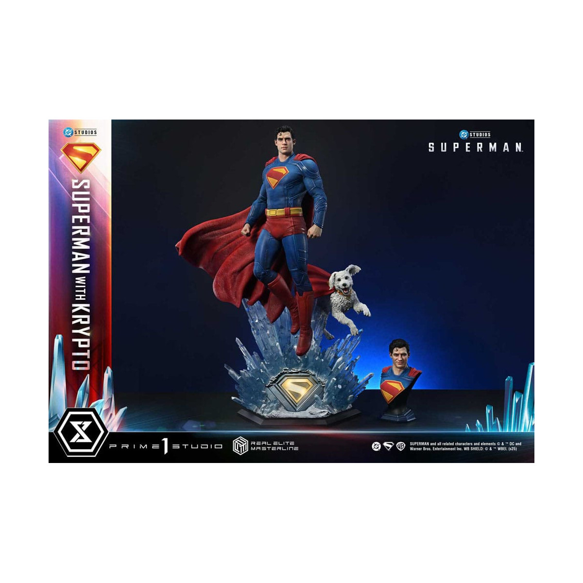 Prime 1 Studio - Superman con Krypto Bonus Version - Real Elite Masterline Series 1/3