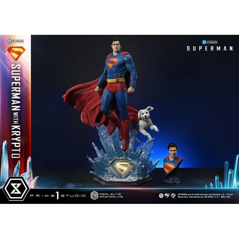 Prime 1 Studio - Superman con Krypto Bonus Version - Real Elite Masterline Series 1/3
