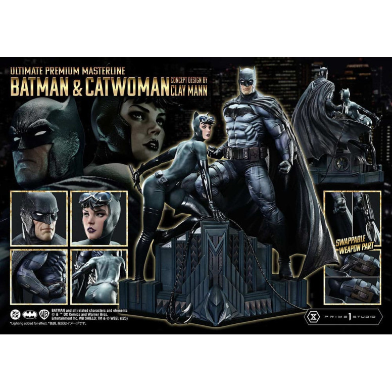Prime 1 Studio - Batman y Catwoman (Diseño conceptual de Clay Mann) Versión Extra - Ultimate Premium Masterline Series 1/4