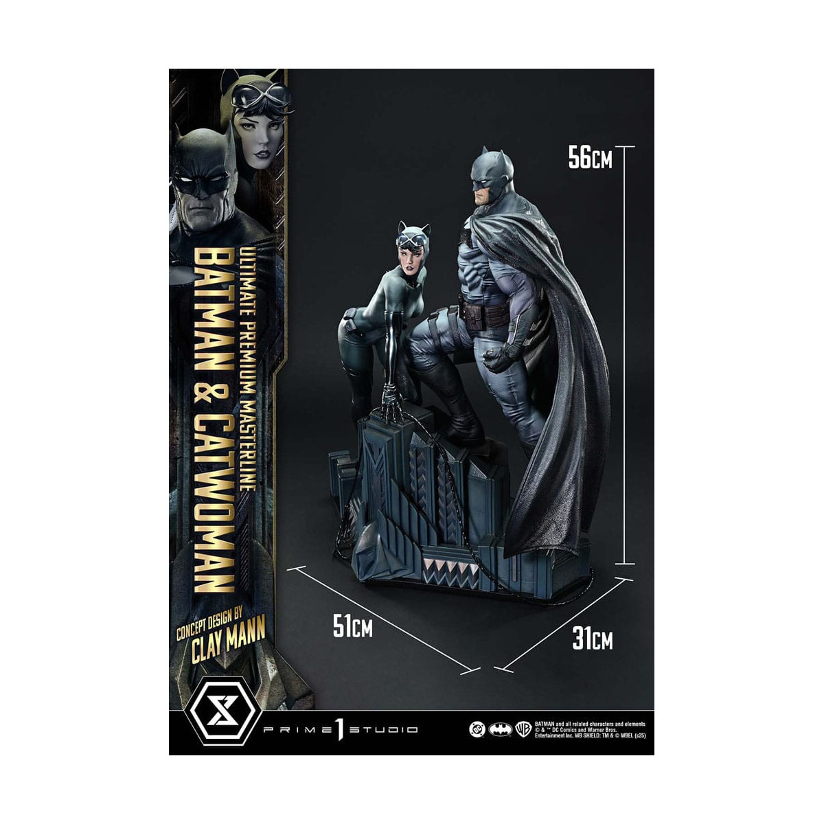 Prime 1 Studio - Batman y Catwoman (Diseño conceptual de Clay Mann) Versión Extra - Ultimate Premium Masterline Series 1/4