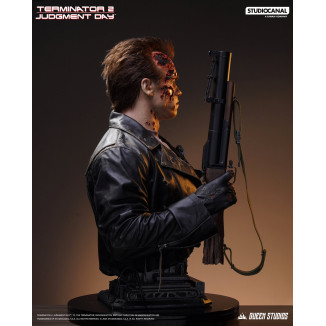 Queen Studios - Busto T-800 dañado en batalla - Terminator 2