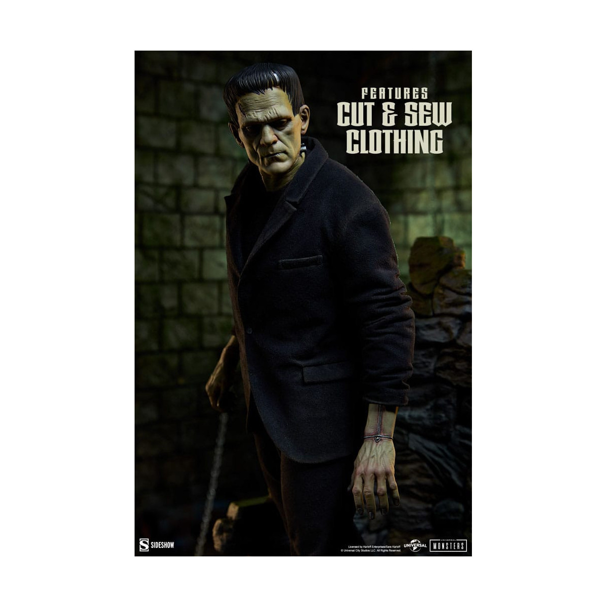 Sideshow Universal Monsters - Formato Premium Frankenstein (Traje de tela) 1/4