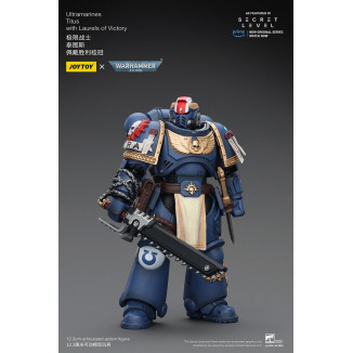 JoyToy - Nivel Secreto - Ultramarines Titus con Laureles de la Victoria 1/18 - Warhammer 40000