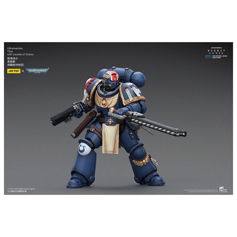 JoyToy - Nivel Secreto - Ultramarines Titus con Laureles de la Victoria 1/18 - Warhammer 40000