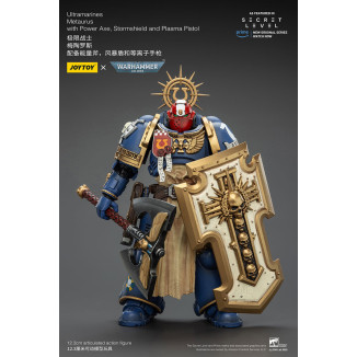 JoyToy - Nivel Secreto - Ultramarines Metaurus con Power Axe, Stormshield y Plasma Pistol 1/18 - Warhammer 40000