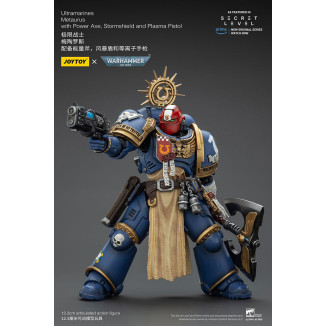 JoyToy - Nivel Secreto - Ultramarines Metaurus con Power Axe, Stormshield y Plasma Pistol 1/18 - Warhammer 40000