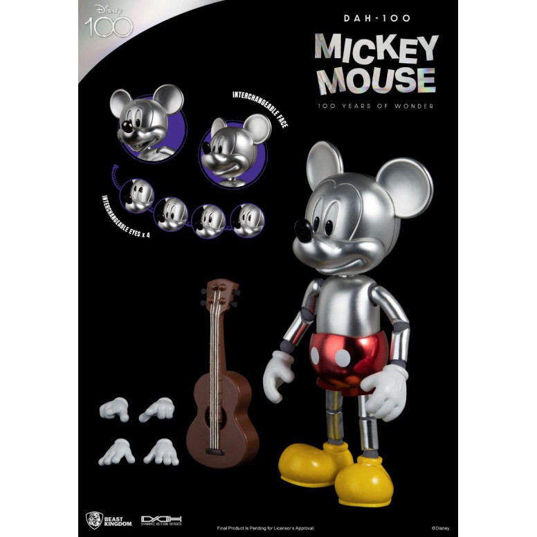 Beast Kingdom Disney 100 Años de Maravillas - Mickey Mouse Mouse - Dynamic Action Heroes 1/9 - D100