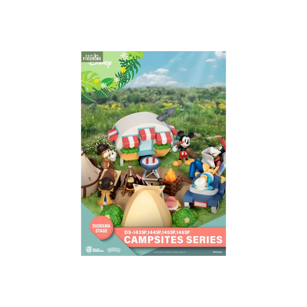 Beast Kingdom Disney - D-Stage Diorama de PVC Serie Camping - Mickey Mouse Ratón Edición Especial