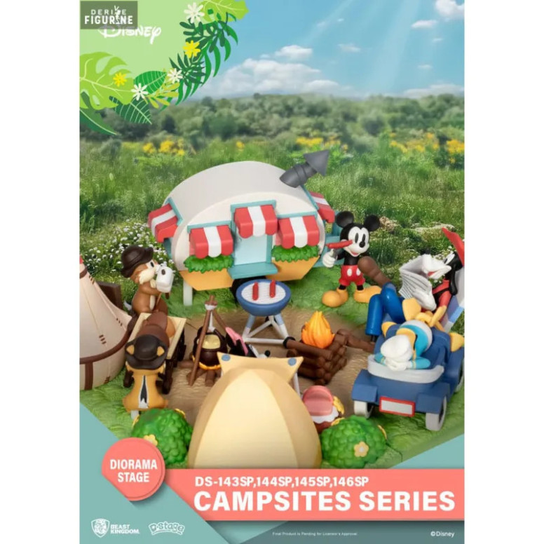Beast Kingdom Disney - D-Stage Diorama de PVC Serie Camping - Mickey Mouse Ratón Edición Especial