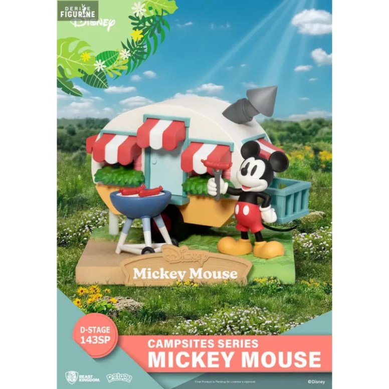 Beast Kingdom Disney - D-Stage Diorama de PVC Serie Camping - Mickey Mouse Ratón Edición Especial