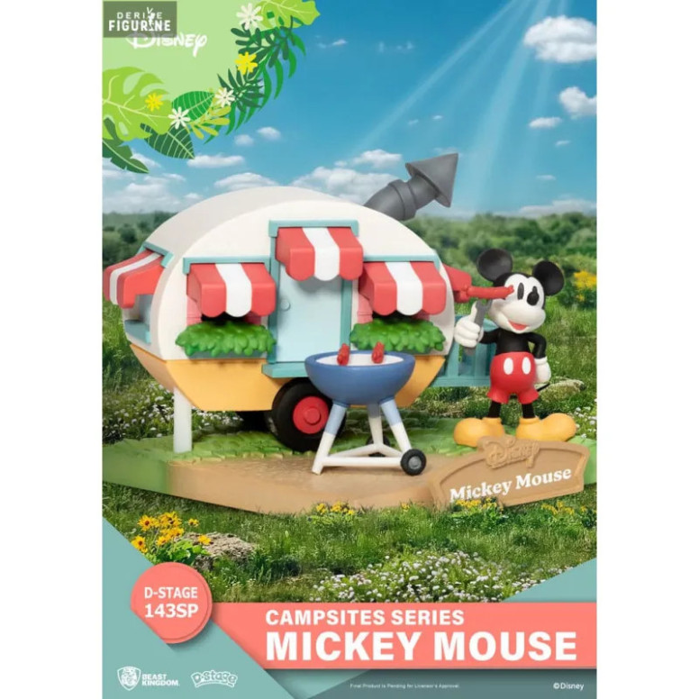 Beast Kingdom Disney - D-Stage Diorama de PVC Serie Camping - Mickey Mouse Ratón Edición Especial
