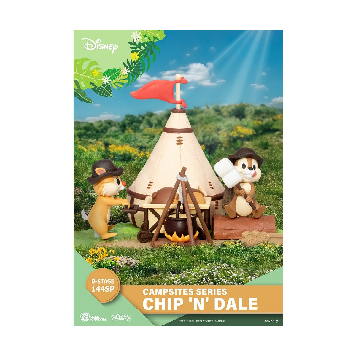 Beast Kingdom Disney - D-Stage Diorama de PVC Serie Camping - Chip 'n' Dale Edición Especial