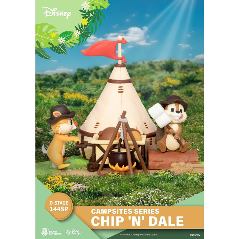 Beast Kingdom Disney - D-Stage Diorama de PVC Serie Camping - Chip 'n' Dale Edición Especial