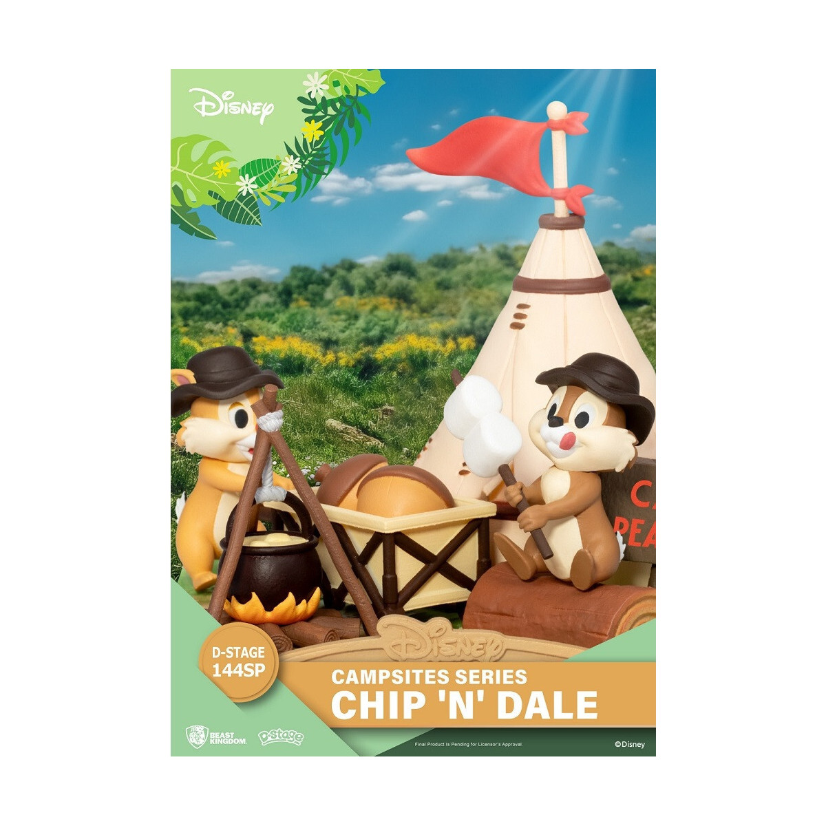 Beast Kingdom Disney - D-Stage Diorama de PVC Serie Camping - Chip 'n' Dale Edición Especial