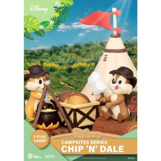 Beast Kingdom Disney - D-Stage Diorama de PVC Serie Camping - Chip 'n' Dale Edición Especial