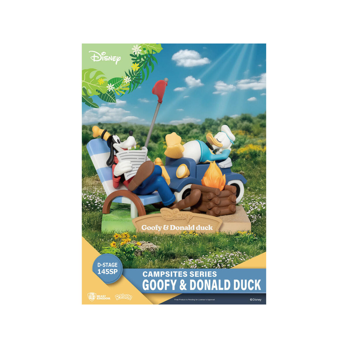 Beast Kingdom Disney - D-Stage Diorama de PVC Serie Camping - Edición Especial Goofy y el Pato Donald