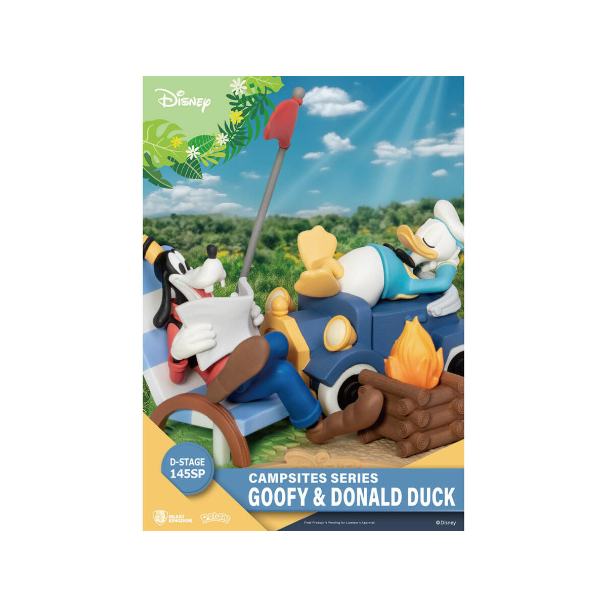 Beast Kingdom Disney - D-Stage Diorama de PVC Serie Camping - Edición Especial Goofy y el Pato Donald