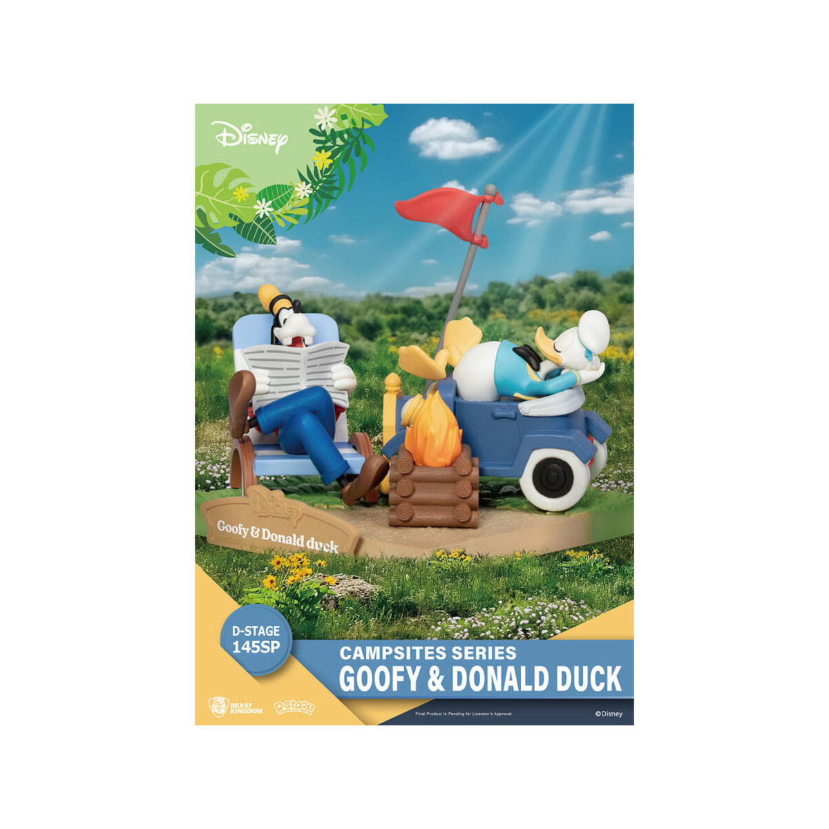 Beast Kingdom Disney - D-Stage Diorama de PVC Serie Camping - Edición Especial Goofy y el Pato Donald