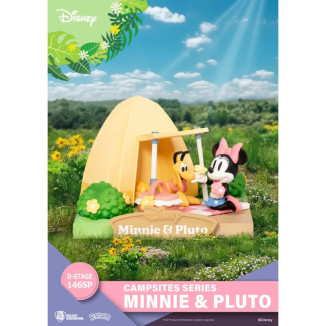 Beast Kingdom Disney - D-Stage Diorama de PVC Serie Camping - Edición especial Minnie y Pluto