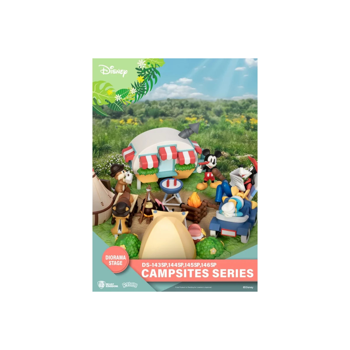 Beast Kingdom Disney - D-Stage Diorama de PVC Serie Camping - Edición especial Minnie y Pluto