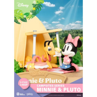 Beast Kingdom Disney - D-Stage Diorama de PVC Serie Camping - Edición especial Minnie y Pluto