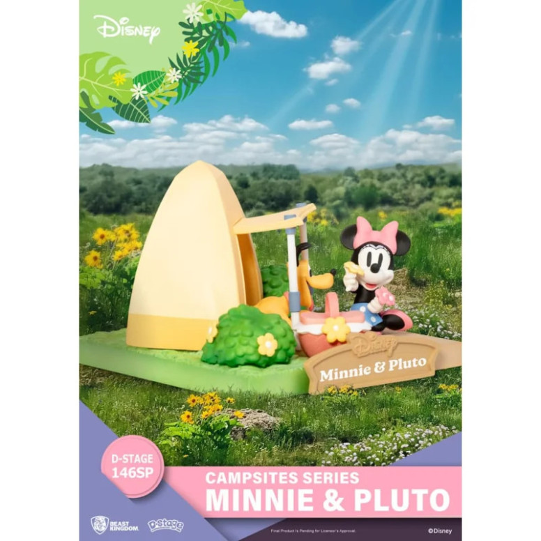 Beast Kingdom Disney - D-Stage Diorama de PVC Serie Camping - Edición especial Minnie y Pluto