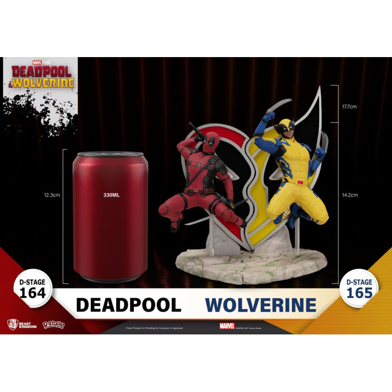 Beast Kingdom Marvel Diorama PVC - Deadpool & Wolverine - Lobezno D-Stage