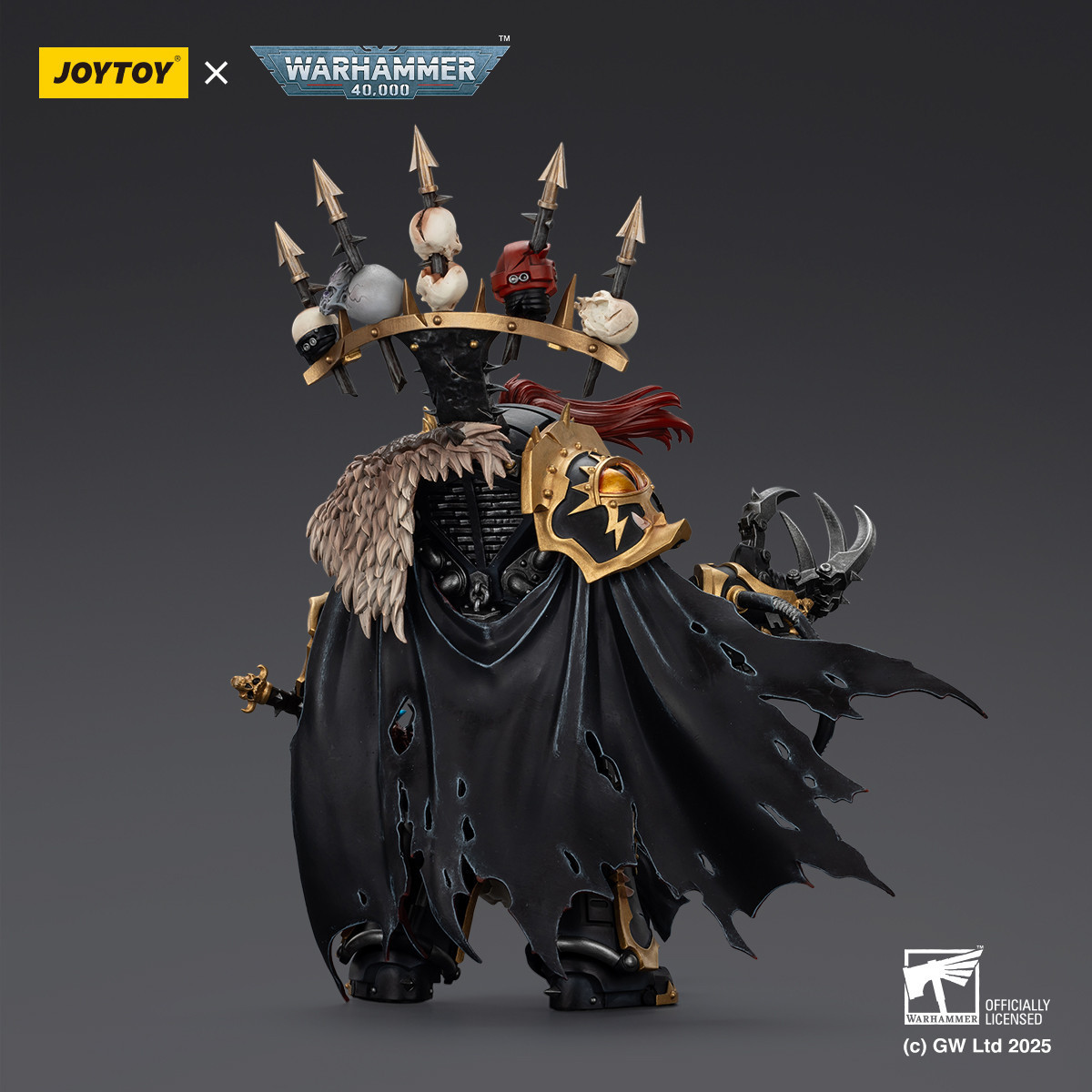 JoyToy Caos Space Marines - Black Legion - Abaddon el Expoliador con Drach'nyen y el Talon de Horus - 1/18 - Warhammer 40K