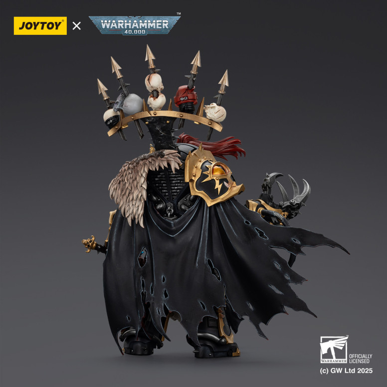 JoyToy Caos Space Marines - Black Legion - Abaddon el Expoliador con Drach'nyen y el Talon de Horus - 1/18 - Warhammer 40K
