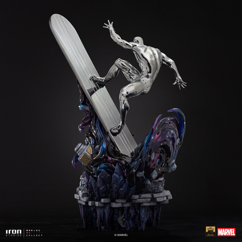 Iron Studios Marvel - Silver Surfer Deluxe Art Escala 1/10 - Guantelete del Infinito Diorama