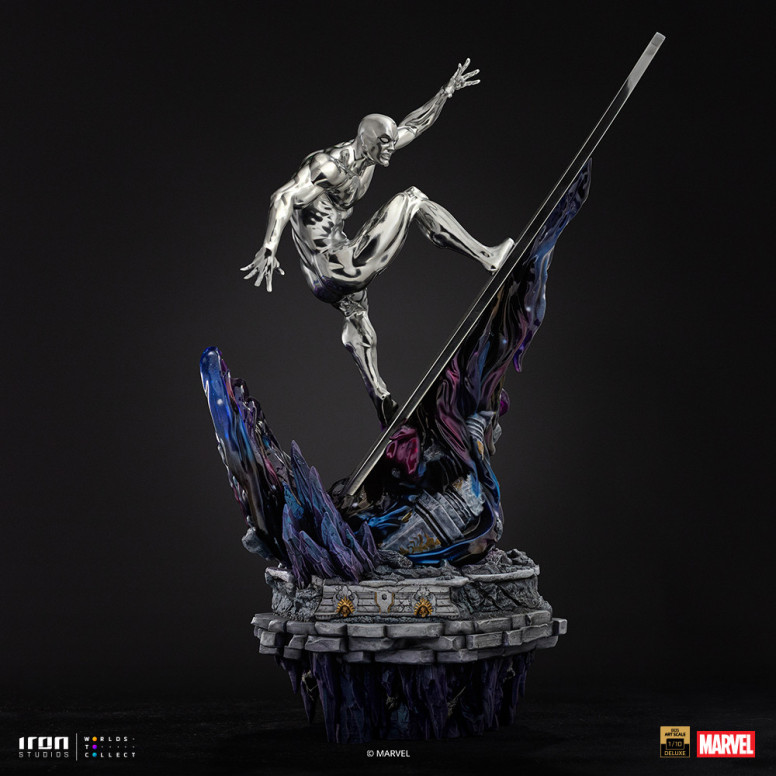 Iron Studios Marvel - Silver Surfer Deluxe Art Escala 1/10 - Guantelete del Infinito Diorama