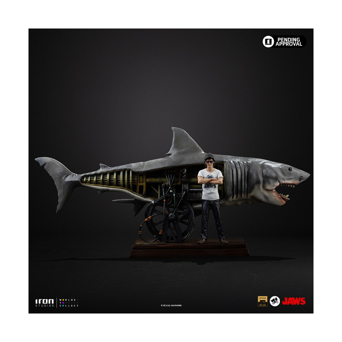 Iron Studios - JAWS - Steven Spielberg (Jaws 50th Anniversary) Deluxe Art Scale1/10 - Tiburón
