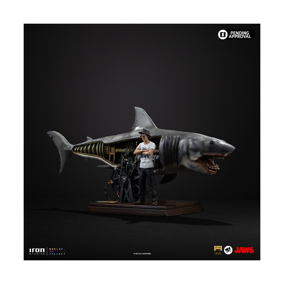 Iron Studios - JAWS - Steven Spielberg (Jaws 50th Anniversary) Deluxe Art Scale1/10 - Tiburón