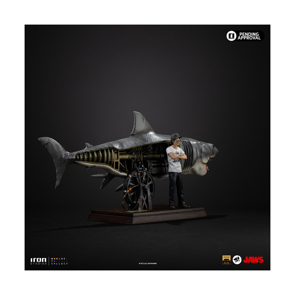 Iron Studios - JAWS - Steven Spielberg (Jaws 50th Anniversary) Deluxe Art Scale1/10 - Tiburón