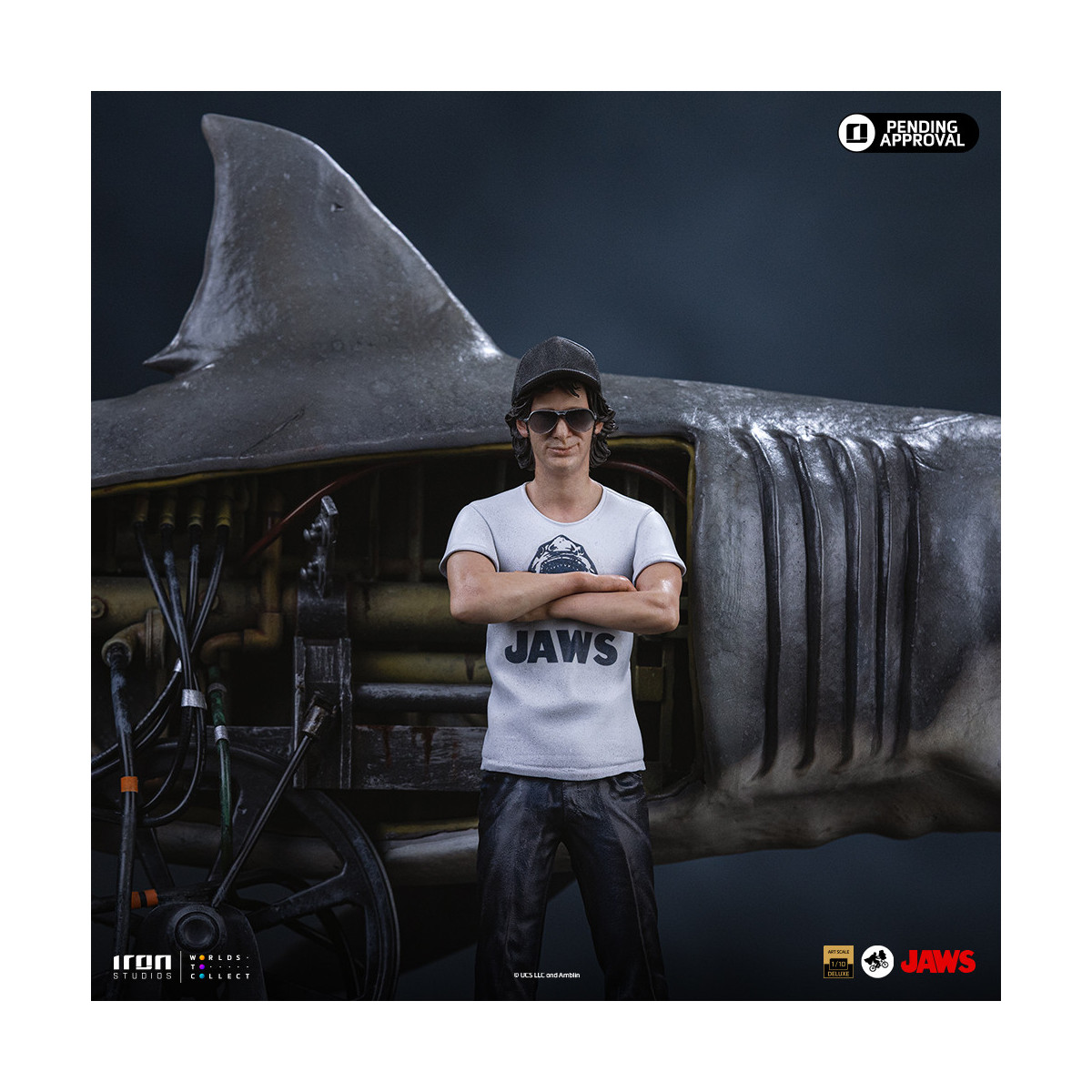 Iron Studios - JAWS - Steven Spielberg (Jaws 50th Anniversary) Deluxe Art Scale1/10 - Tiburón
