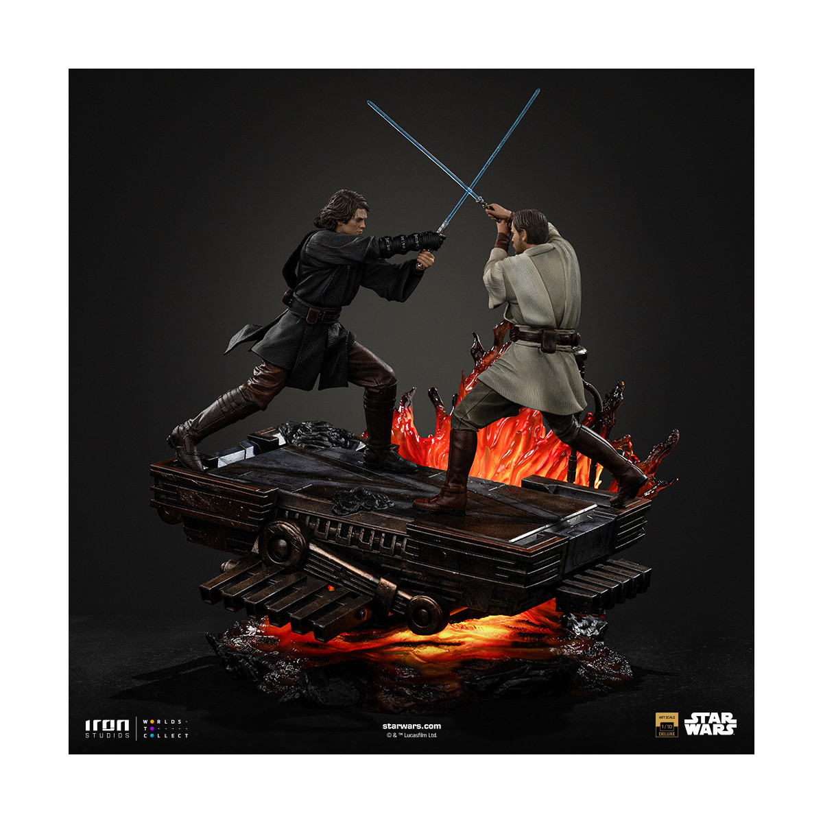 Iron Studios Star Wars - Anakin vs Obi-wan Deluxe Art Escala 1/10 - Episodio 3