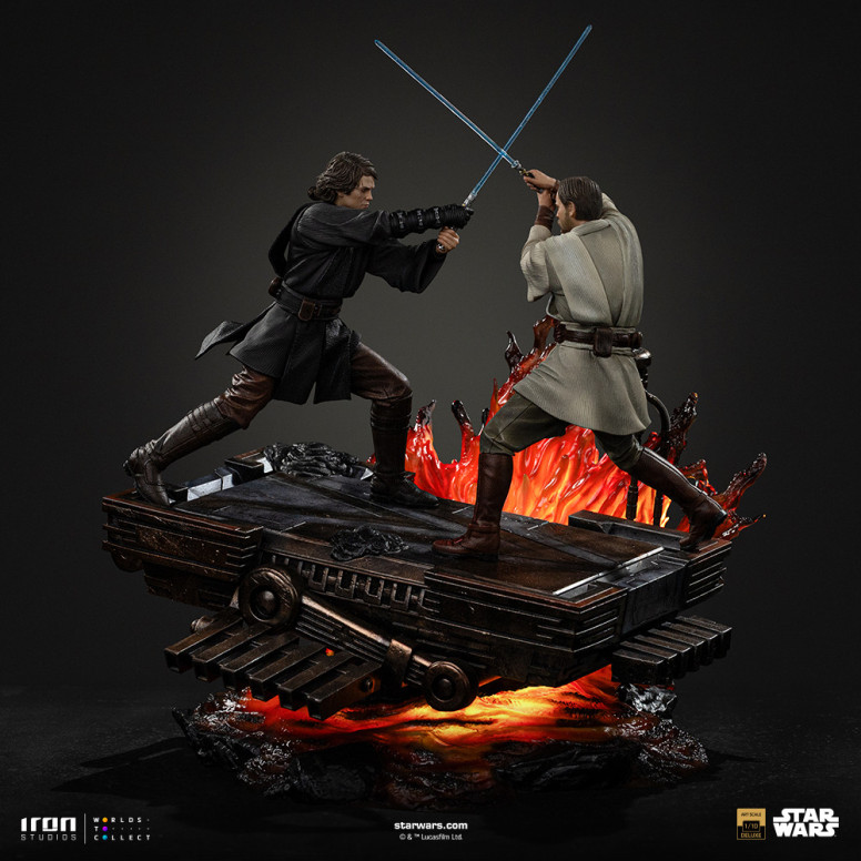 Iron Studios Star Wars - Anakin vs Obi-wan Deluxe Art Escala 1/10 - Episodio 3