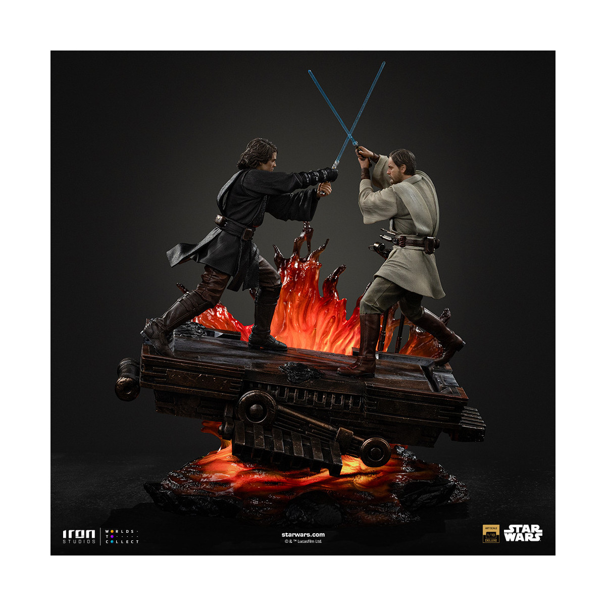 Iron Studios Star Wars - Anakin vs Obi-wan Deluxe Art Escala 1/10 - Episodio 3