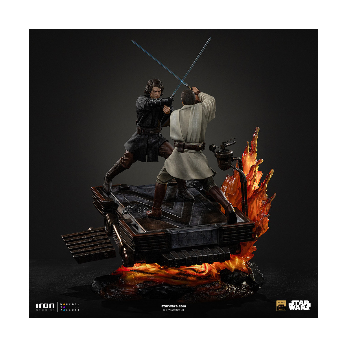 Iron Studios Star Wars - Anakin vs Obi-wan Deluxe Art Escala 1/10 - Episodio 3