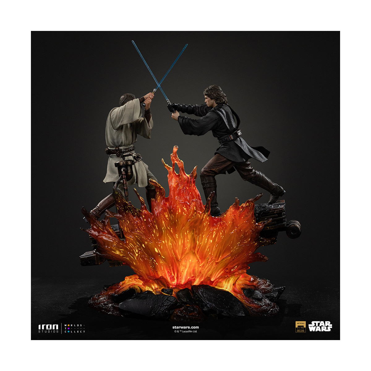 Iron Studios Star Wars - Anakin vs Obi-wan Deluxe Art Escala 1/10 - Episodio 3