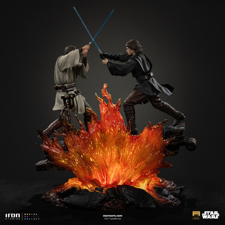Iron Studios Star Wars - Anakin vs Obi-wan Deluxe Art Escala 1/10 - Episodio 3