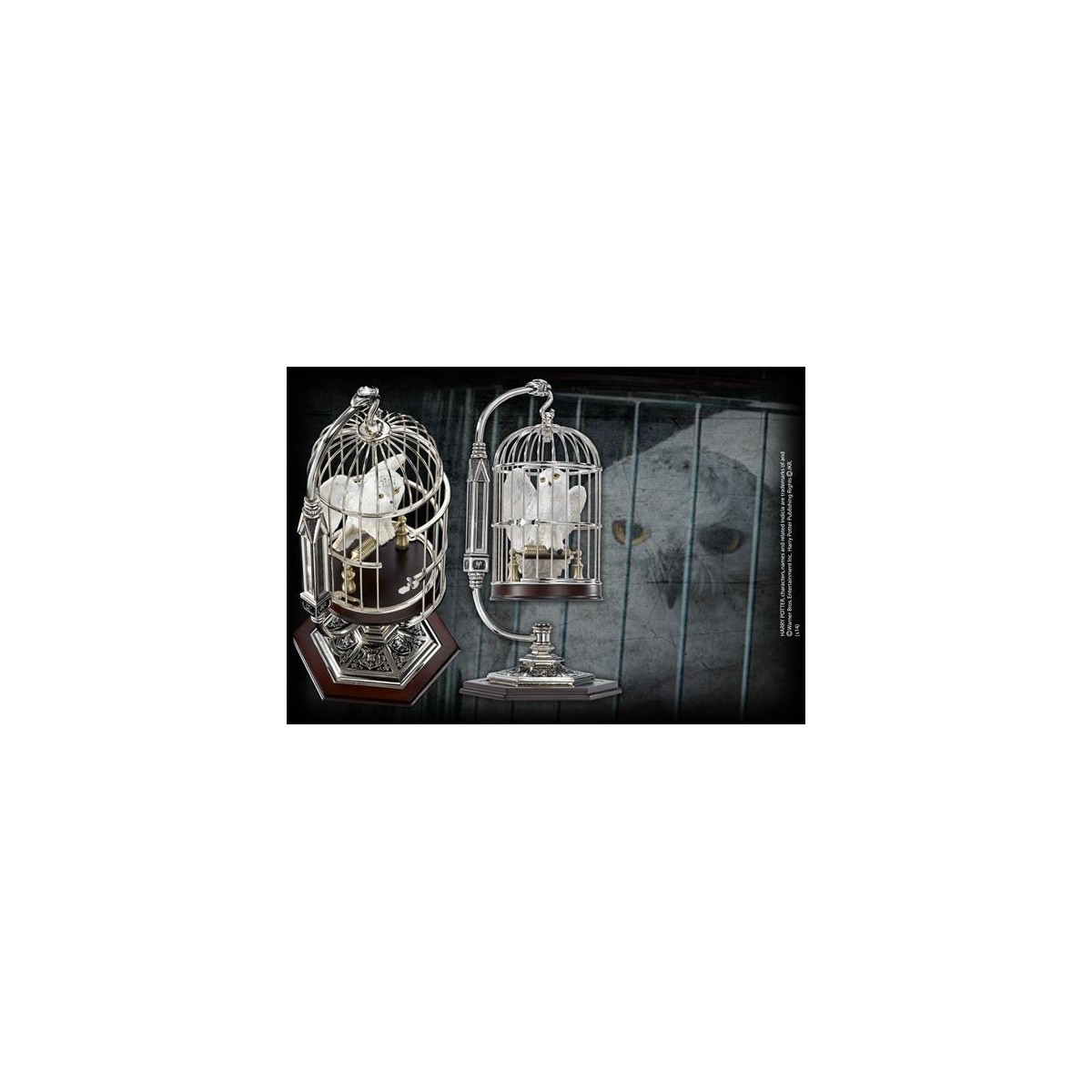 Noble Collection Figurine Hedwige en cage miniature