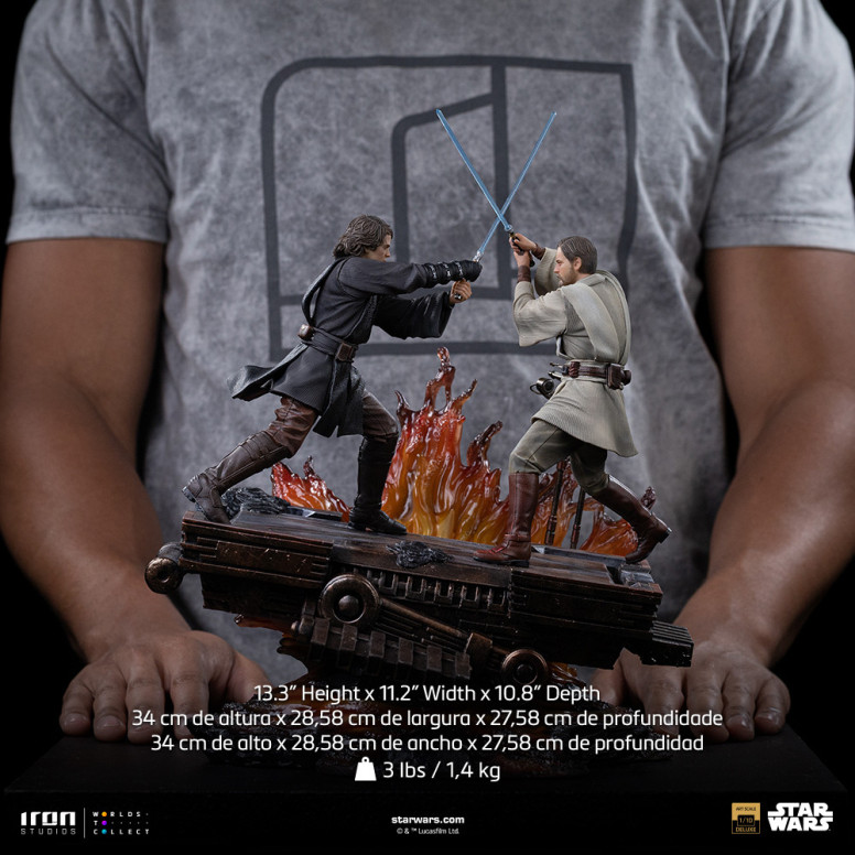 Iron Studios Star Wars - Anakin vs Obi-wan Deluxe Art Escala 1/10 - Episodio 3