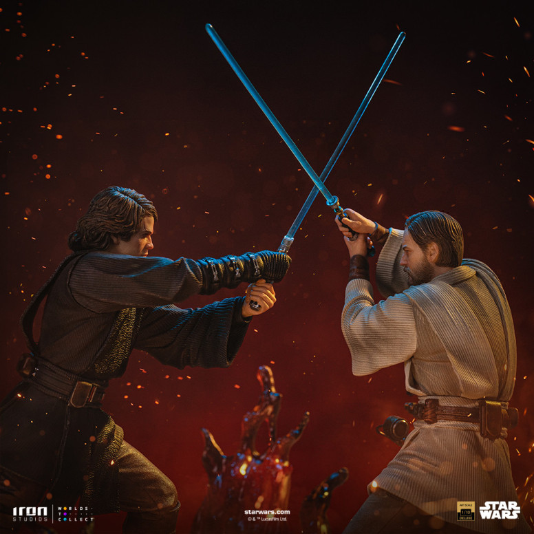 Iron Studios Star Wars - Anakin vs Obi-wan Deluxe Art Escala 1/10 - Episodio 3
