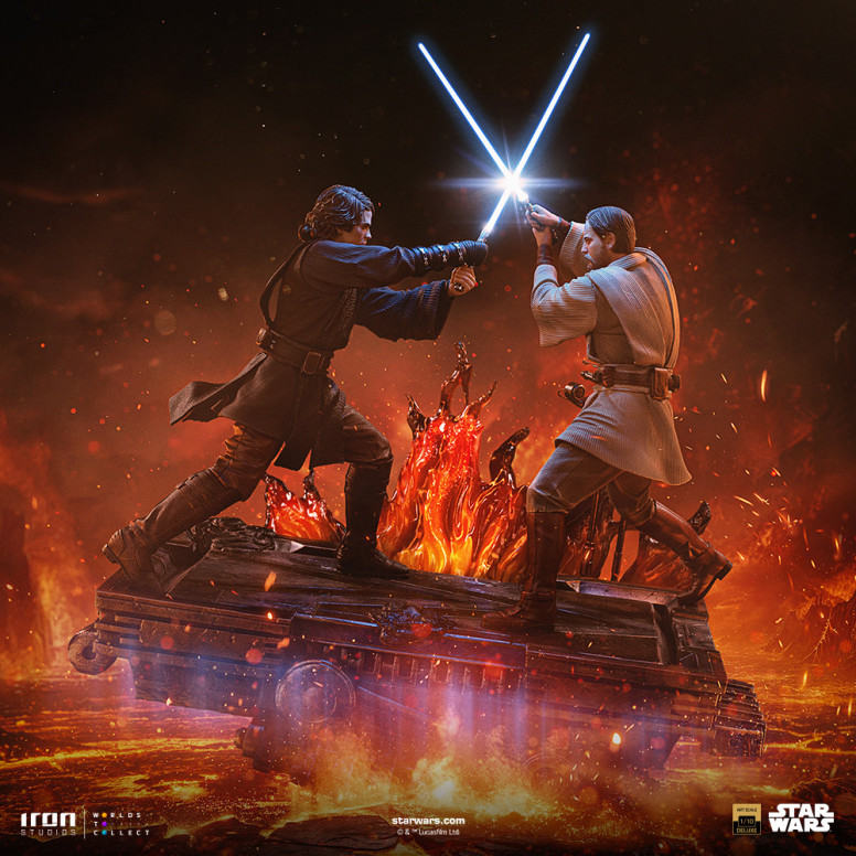 Iron Studios Star Wars - Anakin vs Obi-wan Deluxe Art Escala 1/10 - Episodio 3